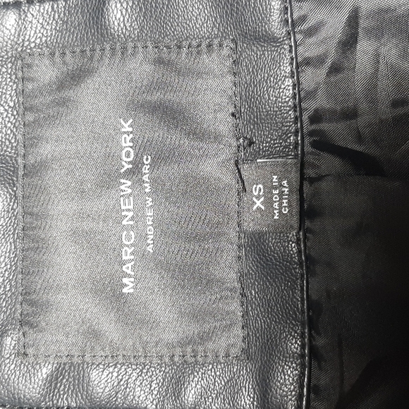 Moto jacket Vegan leather Black color MARC N.Y ANDREW MARC - Picture 11 of 14